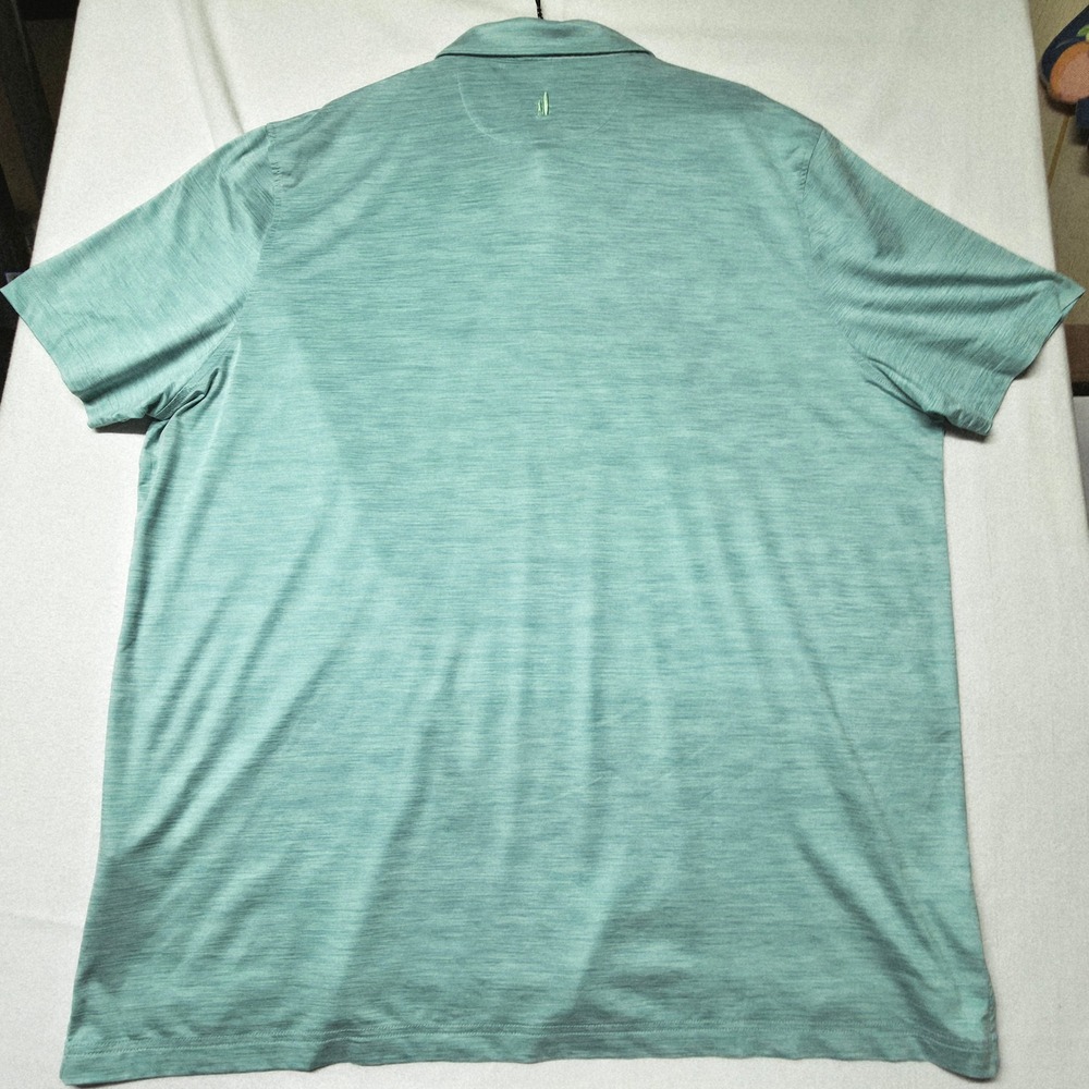 Johnnie-O Polo Shirt Men's XXL Green Featherweight Short Sleeve Stretch UPF 50 - Picture 7 of 10
